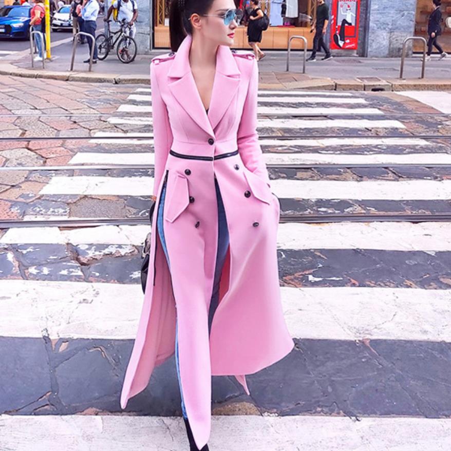 Pink Long Overcoat