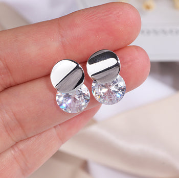 Crystal Round Stud Earrings